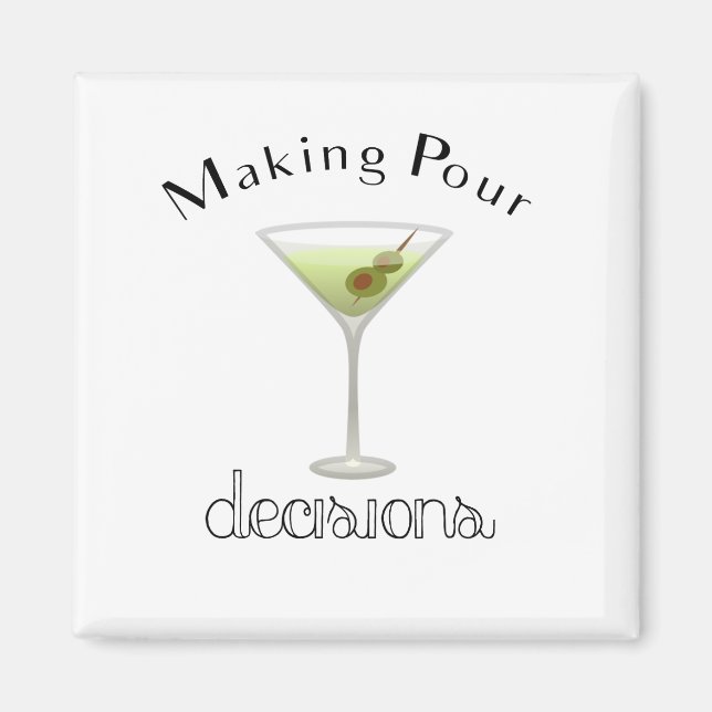 Skapar surhetsbeslut med Martini Glass Magnet (Framsidan)