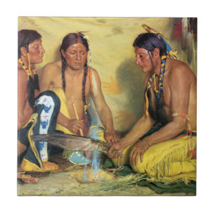 Skapar Sweetglass Medicine, Blackfoot Ceremony Kakelplatta