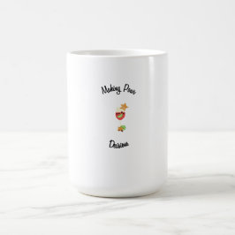 Skapar våra beslut med sangria-glas och frukt magisk mugg