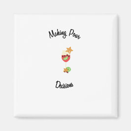 Skapar våra beslut med sangria-glas och frukt magnet