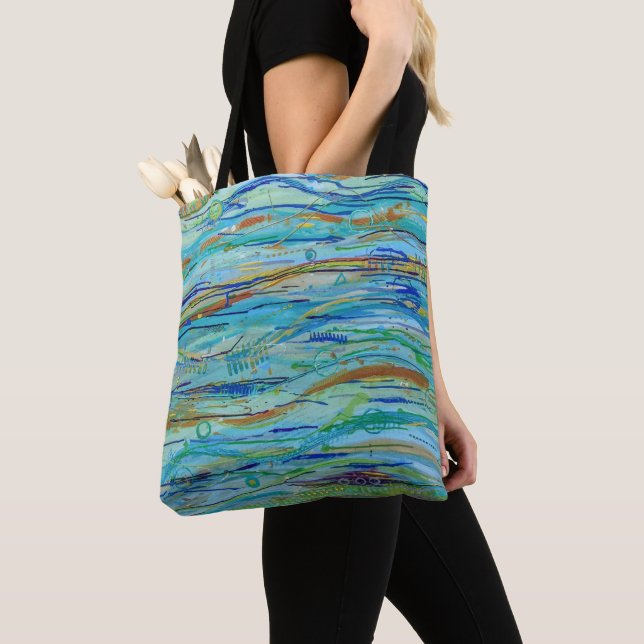 Skapar Vinkar Tote Bag Tygkasse (Närbild)