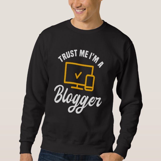 Skaparjobb för Bloggen Innehåll i skrivprogram i b Lång Ärmad Tröja (Framsida)