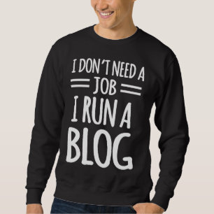 Skaparjobb för Bloggen Innehåll i skrivprogram i b Lång Ärmad Tröja