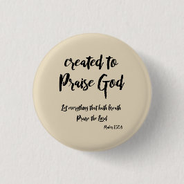 Skapat att höja Guds citat med Bible Verse Knapp