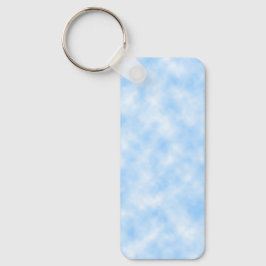Skapat blå och vita moln Mönster design Nyckelring