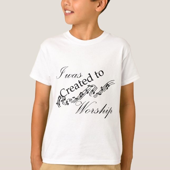 Skapat för att tillbe tee shirt (Framsida)