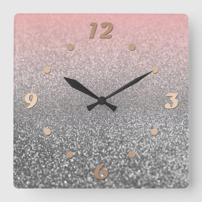 Skapat för dig, elegant, blankt fyrkantig klocka (Framsida)