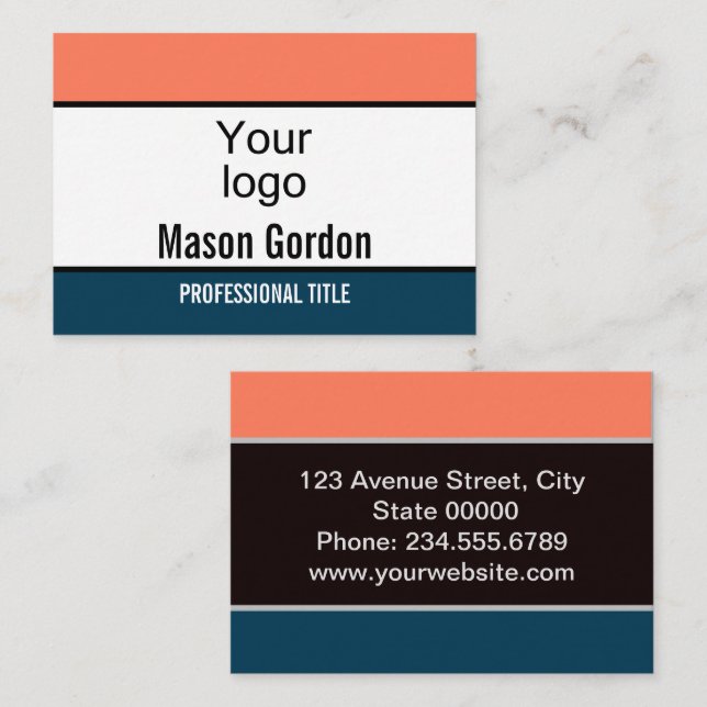 Skapat för dig, snyggt-märke visitkort (Fram/baksida)