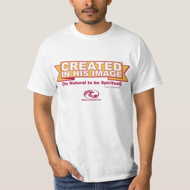 SKAPAT I HANS AVBILDA TEE SHIRT (Framsida)