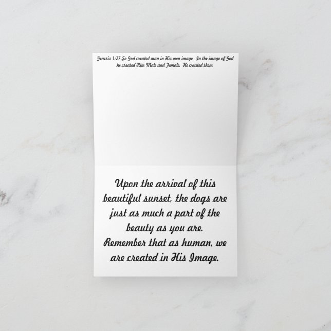 Skapat i sitt gyllene bildkort tack kort (Inuti)