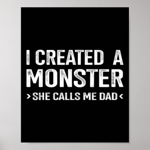 Skapat Monster ringer mig Pappa från dotter Far Poster