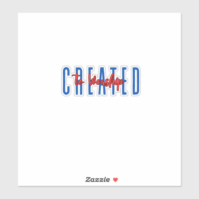 Skapat till gudstjänst klistermärken (Ark)