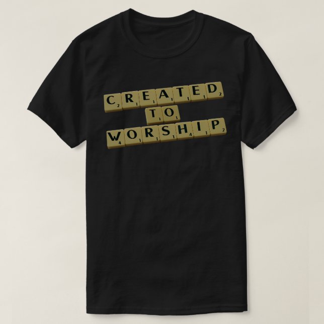 Skapat till gudstjänst t shirt (Design framsida)