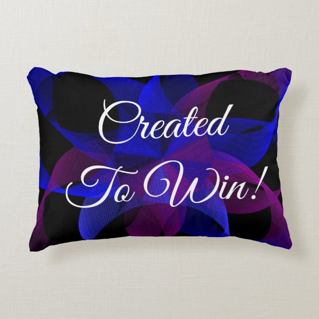 Skapat till vinn med geometrisk dekorfärg prydnadskudde (Framsidan)