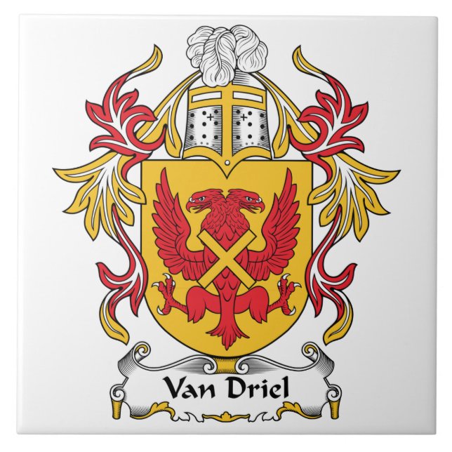 Skåpbil Driel Familj vapensköld Kakelplatta (Framsidan)