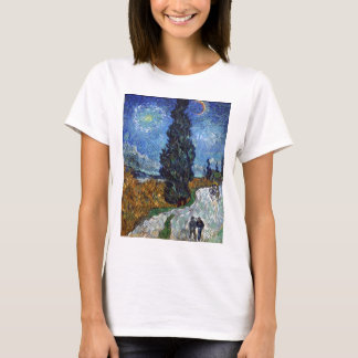 Skåpbil Gogh- Land väg i Provence vid natt T-shirt