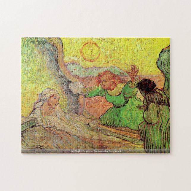 skåpbil Gogh-Lyfta av Lazarus efter det Rembrandt Pussel (Horisontell)