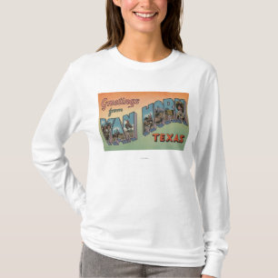 Skåpbil Horn, Texas - stora brevplatser Tee