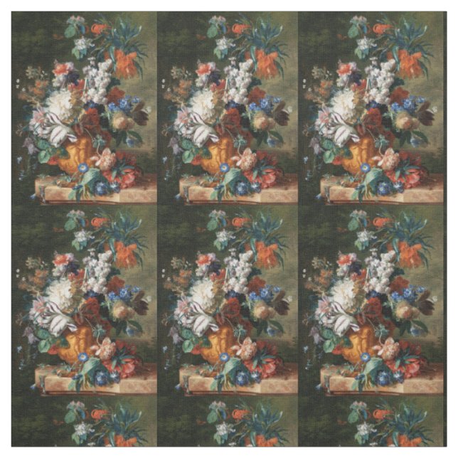 Skåpbil Huysums Bukett av blommakonsttyg Tyg (Provkarta)