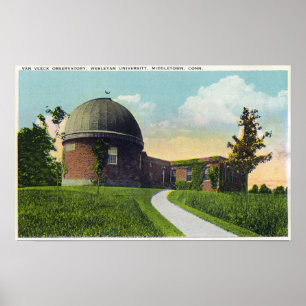 Skåpbil Vleck Observatorium av den Wesleyan Poster