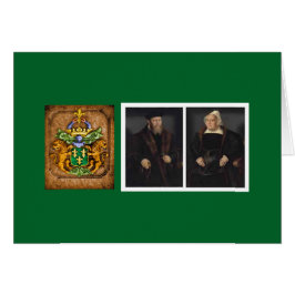 Skåpbil Westervelt Familj circa 1550 porträtt Hälsningskort