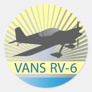 Skåpbilar RV-6 Runt Klistermärke