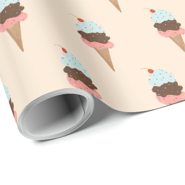 Skåpbyte för gåva från rosa mönster presentpapper (Rullad Hörn)
