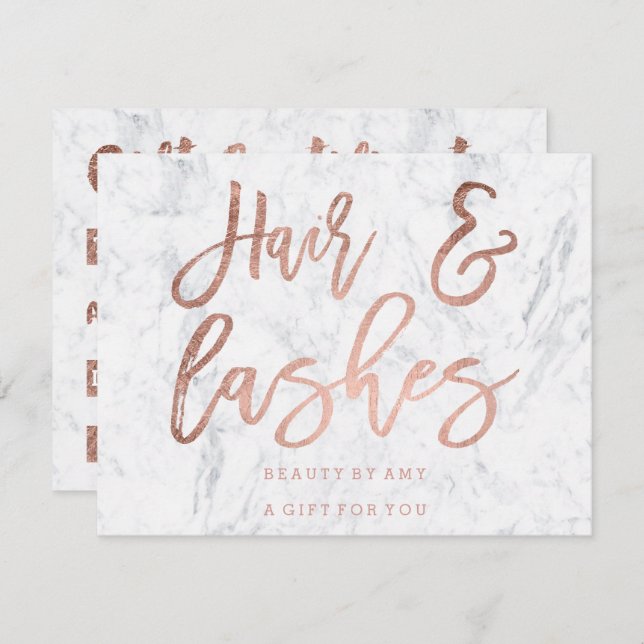 Skåpcertifikat Hårar i ro guld Inbjudningar (Fram/baksida)