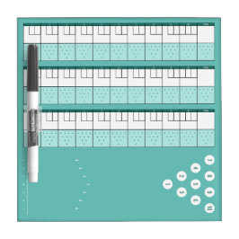 Skåpdiagram och ritdiagram | Cute Teal Skrivtavla