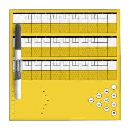 Skåpdiagram och ritdiagram | Svart och Guld Skrivtavla
