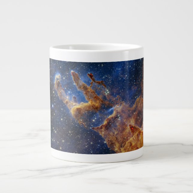 Skapelens pelare Örnnebulosan Webb-teleskopet Jumbo Mugg (Framsidan)