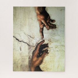 Skapelse av Adam - händer Michelangelo 1475 - 1564 Pussel