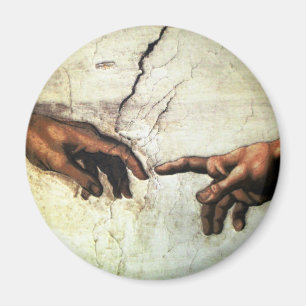 Skapelse av Adam - händer Michelangelo 1475 - 156 Magnet