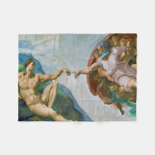 Skapelse av Adam - Michelangelo 1475 - 1564 Fleecefilt