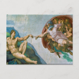 Skapelse av Adam - Michelangelo 1475 - 1564 Vykort