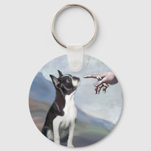 Skapelse av Boston Terrier (#3) Nyckelring