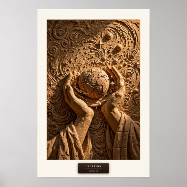 Skapelse — Skulpturell Skriftposter Poster (Framsidan)
