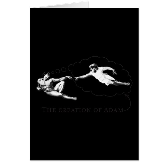Skapelsen av Adam (guden) Hälsningskort (Framsidan)