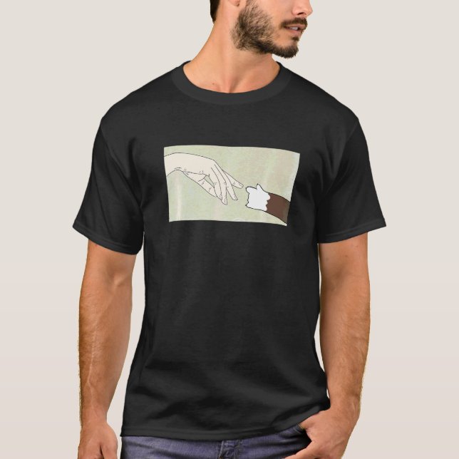 Skapelsen Av Adam Katt T Shirt (Framsida)