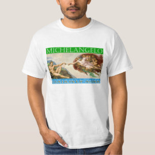 Skapelsen av Adam - Michelangelo, Sixtinska kapell T Shirt