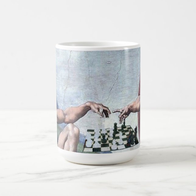 Skapelsen av schacket kaffemugg (Center)