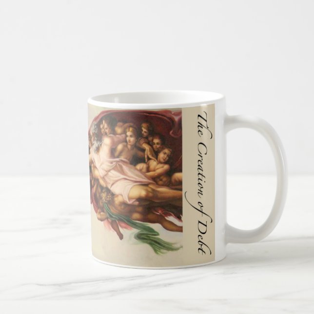 Skapelsen av skulden kaffemugg (Höger)