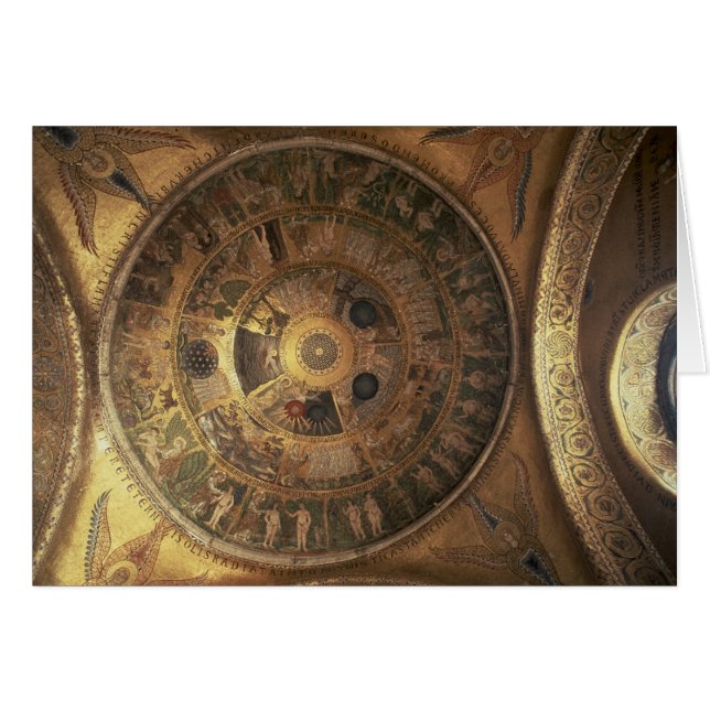 Skapelsen av världen, från uppkomstcupolaen hälsningskort (Framsidan Horizontal)