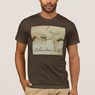 Skapelsen räcker skjortan - ballongkonstnär på tee shirt