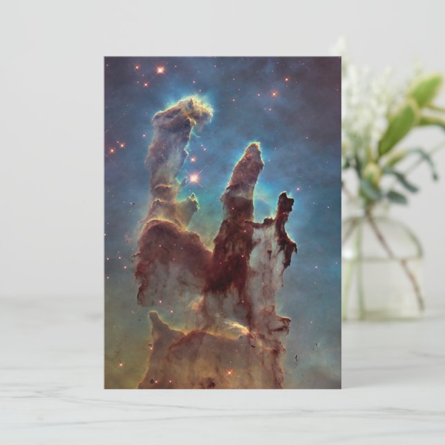 Skapelsens pelare, Örnnebulosan Hubble Space Julkort (Stående Fram)