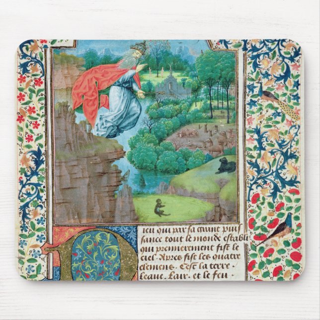 Skapelsevärlden, från 'Traite de Medecine' Musmatta (Framsidan)