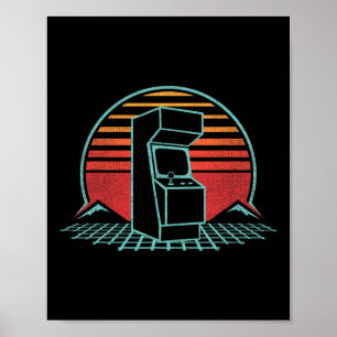 Skåpet Arcade Ga i Maskin, nostalgia Retro 80s Ga Poster
