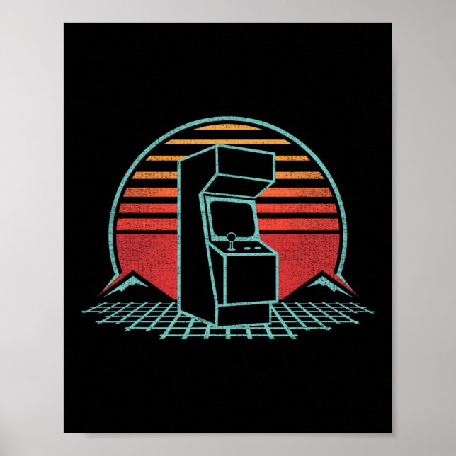 Skåpet Arcade Ga i Maskin, nostalgia Retro 80s Ga Poster (Framsidan)