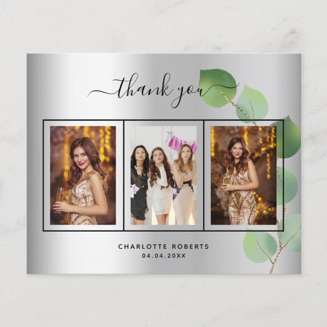 Skåpfödelsedagsfoto för silver (Framsida)