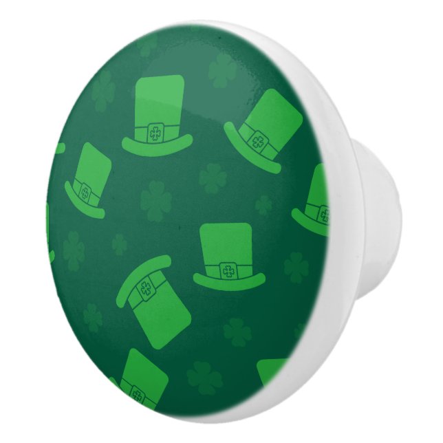 Skåplucka St Patricks Day Leprechaunhatt Grön Knopp (Höger)